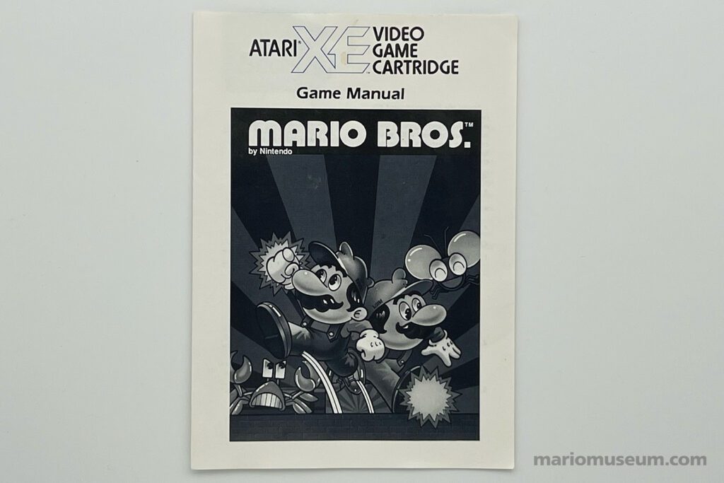 Mario Bros, Atari XE (Instructions)