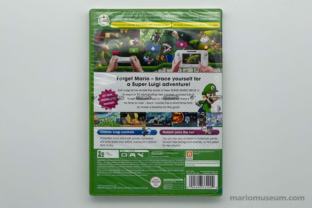 New Super Luigi U, Wii U (Back)