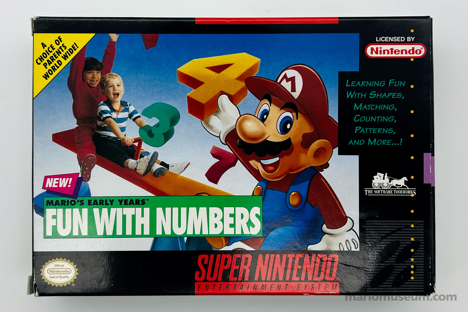 Mario's Early Years: Fun With Numbers, SNES