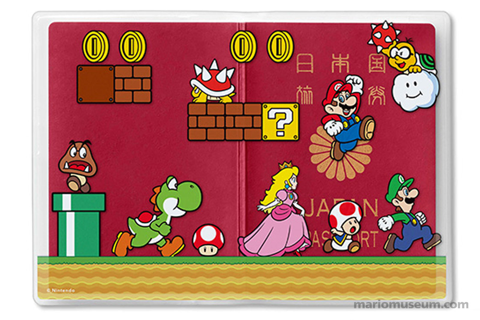 Super Mario Passport Cover (Mario Characters)